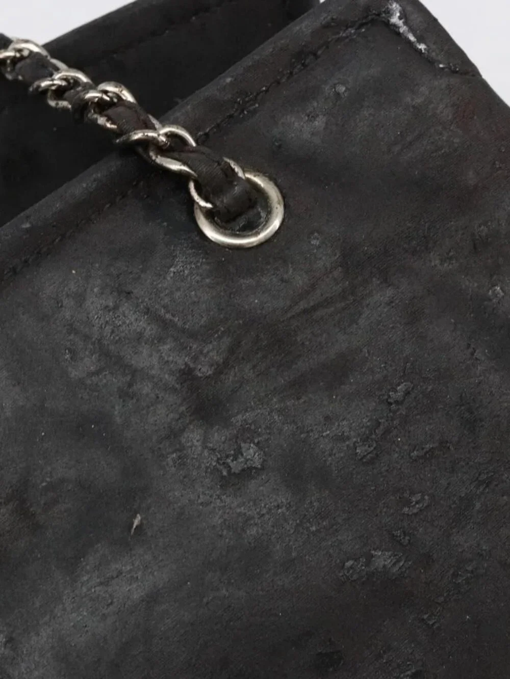 CHANEL COCO Mark Chain Shoulder Bag Patent leather Black Gold CC Auth hk3337